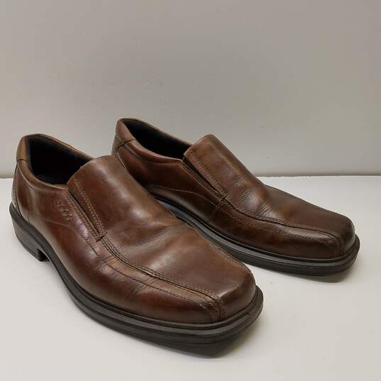 Ecco Brown Leather Slip On Loafers US 9.5 image number 3