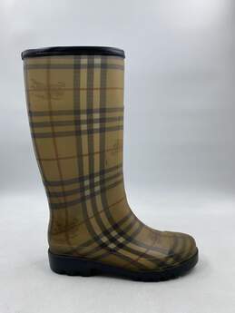 Authentic Burberry Brown Rain Boot W 5