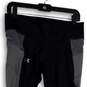 NWT Womens Gray Black Elastic Waist Pull-On Compression Leggings Size L image number 3