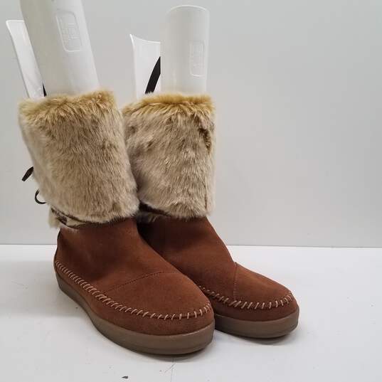 TOMS Nepal Snow Brown Suede Boots Shoes Women's Size 9 M image number 3