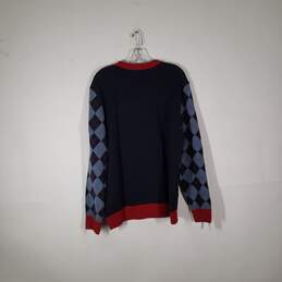 NWT Mens Knitted Crew Neck Long Sleeve Graphic Pullover Sweater Size Large alternative image