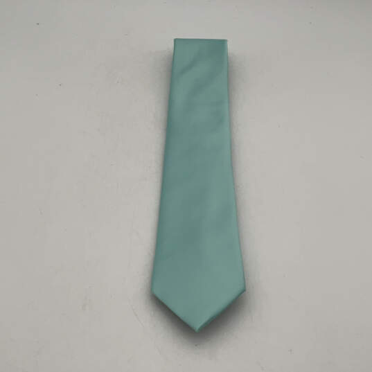 NWT Mens Blue Four-In-Hand Keeper Loop Pointed Designer Neck Tie image number 1