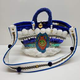 Sicily Art and Tradition Delfino Handmade Hand/Shoulder Bag 10in