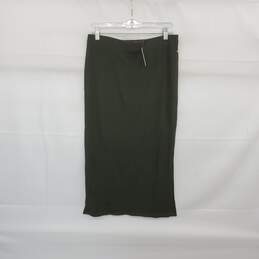Elodie Dark Green Ribbed Knit Skirt WM Size L NWT alternative image