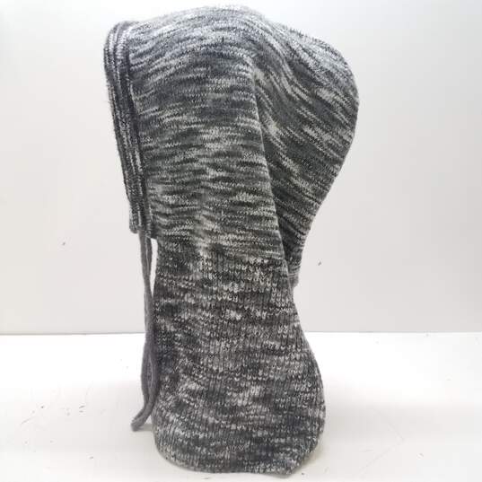 Free People Grey Knitted Hood Scarf image number 4