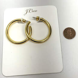 Designer J. Crew Gold-Tone Christmas Round Shape Classic Hoop Earrings alternative image