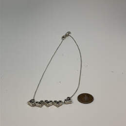 Designer Brighton Silver-Tone Link Chain Alcazar Hearts Charm Necklace alternative image