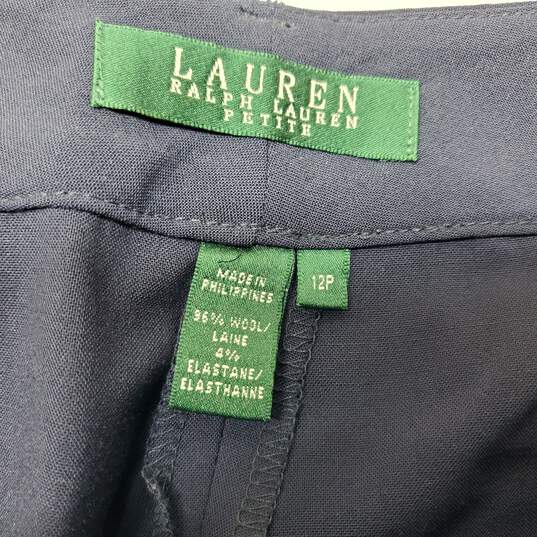 LAUREN Ralph Lauren Petite Navy Blue Pants Women's 12P image number 3