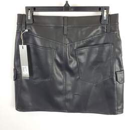 Hudson Women Black Faux Leather Mini Skirt Sz 27 NWT alternative image
