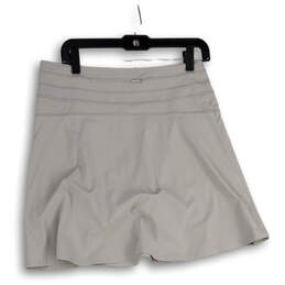 NWT Womens Gray Flat Front Side Zip Short Athletic Skort Size 4