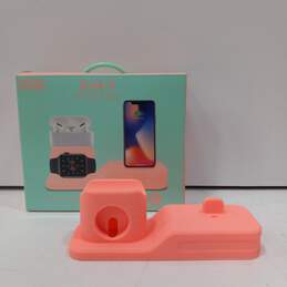 Sarina 3-In-1 Essentials Apple Device Pink Silicone Stand IOB