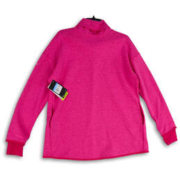 NWT Womens Pink Dri-Fit Long Sleeve Reversible Pullover Sweatshirt Size M alternative image