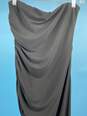 Womens Black Gathered Side Zipper Strapless Maxi Dress Size L T-0528239-O image number 2