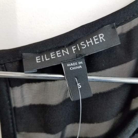 Eileen Fisher burnout velvet stripe short sleeve t shirt S image number 3