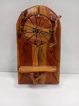 Handmade Wooden Clock 24" x 13.5"
