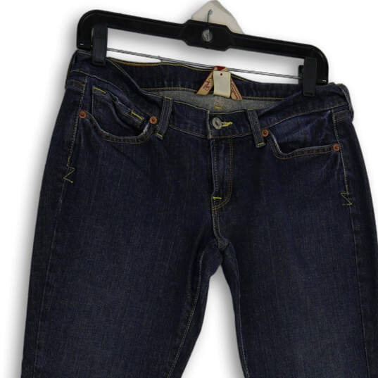 Womens Blue Denim Medium Wash 5-Pocket Design Straight Leg Jeans Size 8/29 image number 3