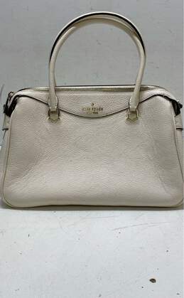 Kate Spade Mimi Pebbled Leather Ivory Shoulder Satchel Bag