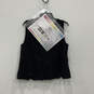 Authentic Womens Black Knitted Sleeveless Back Button Tank Top Size 10 image number 3