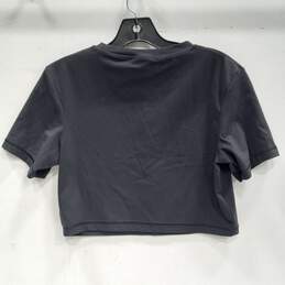 Gymshark Women's Black Cropped Workout Shirt Size L alternative image