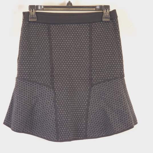 Sandro Women Black/Grey Dotted Skirt Sz 1 image number 2