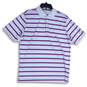 Nike Mens Multicolor Striped Short Sleeve Spread Collar Golf Polo Shirt Size L image number 1