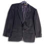 Mens Black Notch Lapel Long Sleeve Flap Pockets Two Button Blazer Size L image number 1