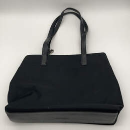 Womens Black Leather Inner Dividers Double Handed Elegant Tote Bag alternative image