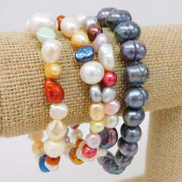 Artisan Brown Grey Pink & White Pearls Beaded Necklaces & Bracelets alternative image