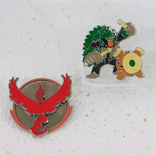Lot of 2 Pokemon TCG Pins w/ Team Valor Moltres Pin image number 1