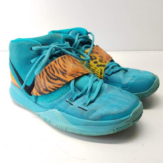 Nike Kyrie 6 Oracle Aqua (GS) Athletic Shoes Blue Orange BQ5599-300 Size 6Y Women's Size 7.5 image number 3