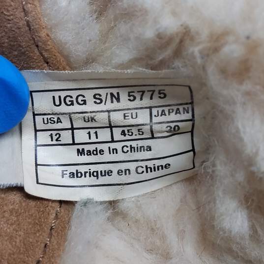 UGG Men's Ascot Chestnut Brown Suede Shearling Slippers Size 12 image number 7