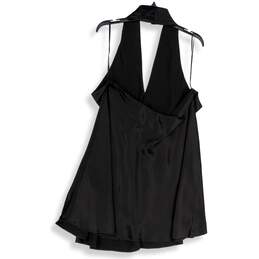 Banana Republic Womens Black Halter Neck Pullover Mini Dress Size Large alternative image