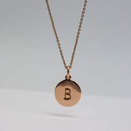 Kate Spade New York Gold Tone Initial B Pendant 16 5/8 Inch Necklace 5.0g