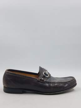 Authentic Gucci 1953 Brown Striped Loafer M 8D