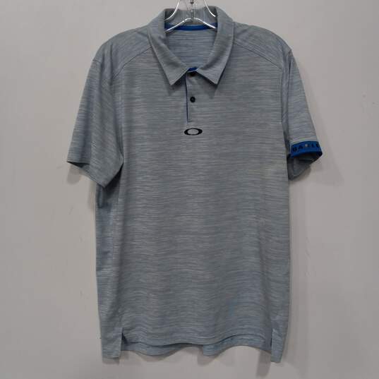 Oakley Men's Polo Blue/White T-Shirt Size L image number 1