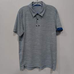 Oakley Men's Polo Blue/White T-Shirt Size L