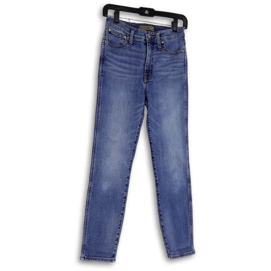 Womens Blue Denim Medium Wash Stretch Pockets Skinny Leg Jeans Size 27 image number 1