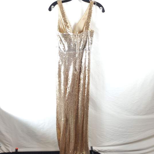 Crystal Doll Women Gold/Silver Sequin Dress Sz 1 NWT image number 6