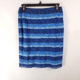 White House Black Market Women Blue Skirt Sz 00 NWT