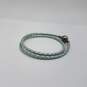 Pandora Sterling Silver Braided Leather Wrap 14 1/2 Inch Bracelet 6.3g image number 13