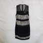 Diane Von Furstenberg Black Lined Embellished Sheath Dress WM Size 4 image number 1