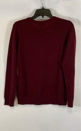 NWT Charter Club Womens Burgundy Crew Neck Cashmere Pullover Sweater Size M alternative image