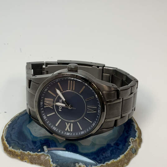Designer Fossil BQ1134 Black Chain Strap Round Dial Analog Wristwatch image number 1