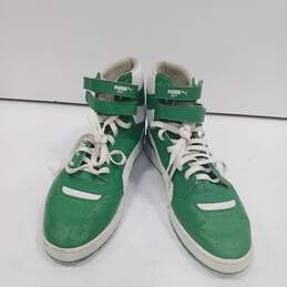 Puma Sky II High Green & White Athletic Sneakers Size 11