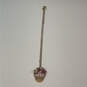 Designer Betsey Johnson Gold-Tone Link Chain Floral Skull Pendant Necklace image number 2
