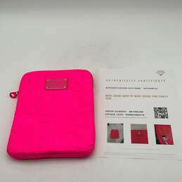 Marc By Marc Jacobs Pink Signature Print Zipper Rectangular Tablet Case w/ COA