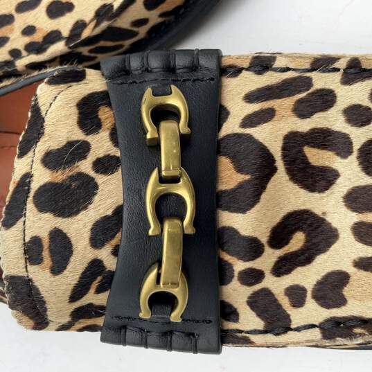 Womens Putnam G2426 Black Brown Leopard Print Faux Fur Loafer Flats Size 6 B image number 4