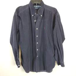 Ralph Lauren Men Blue Corduroy Button Up Shirt L