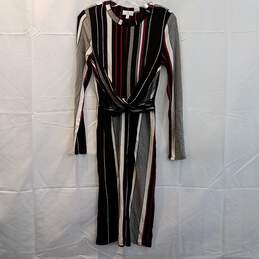 Wm Socialite Stripe Dress W/ Twist Front Sz S