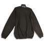 Mens Brown Knitted V-Neck Long Sleeve Pullover Sweater Size X-Large image number 2